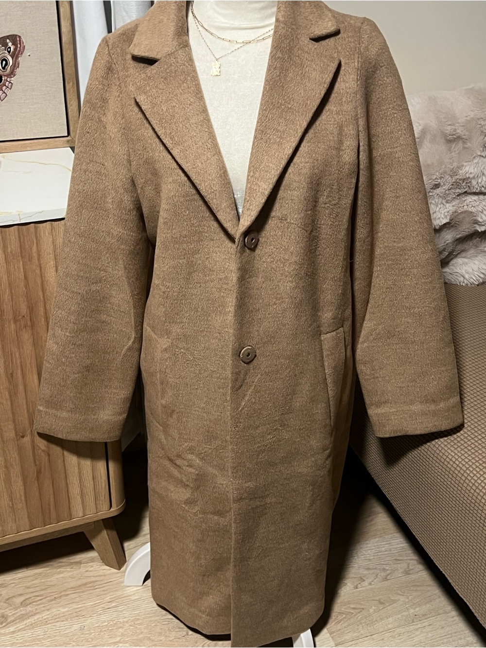Classic women’s Camel Overcoat - Brown